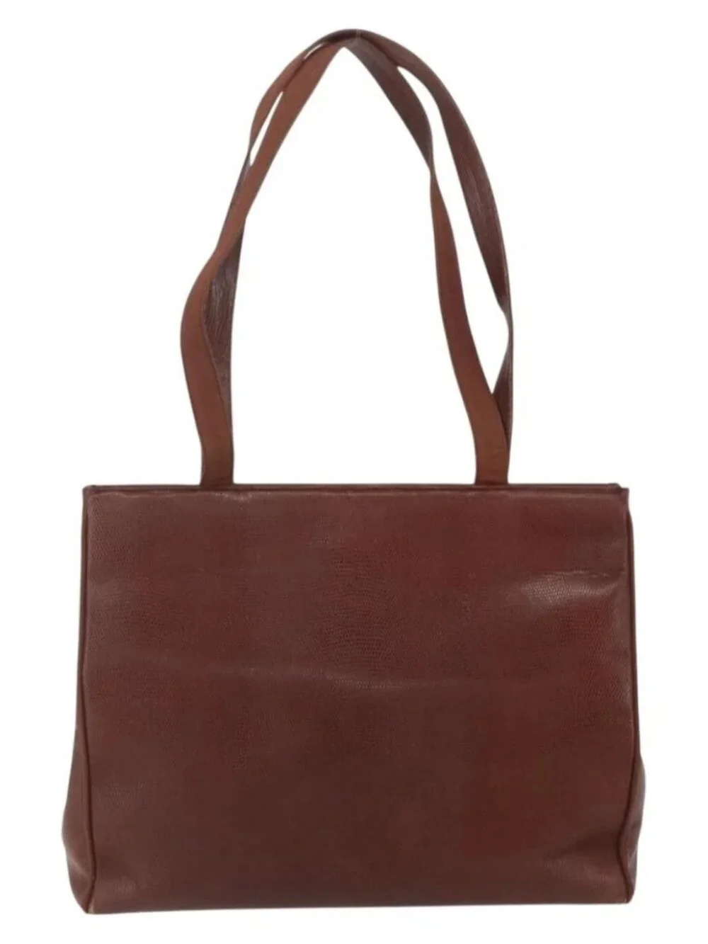 Salvatore Ferragamo Vala Shoulder Bag Leather Brown Gold Auth ka1378